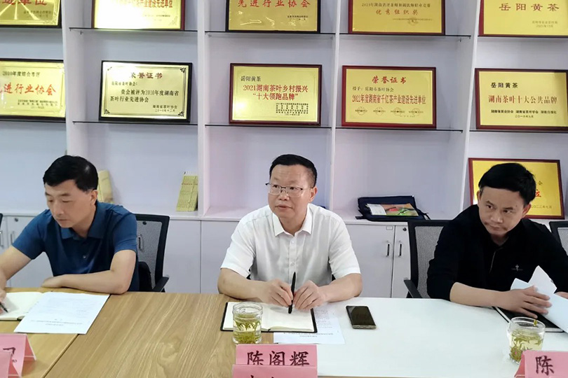 副市長陳閣輝來岳陽市茶葉協(xié)會專題調研